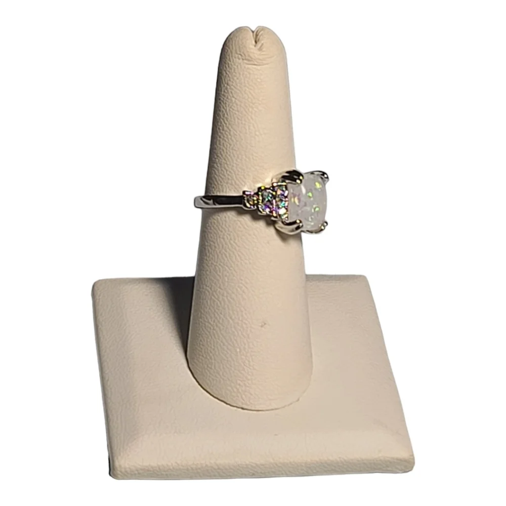 NEW Fire Opal Silver Ring Size 7 - Picture 6 of 7